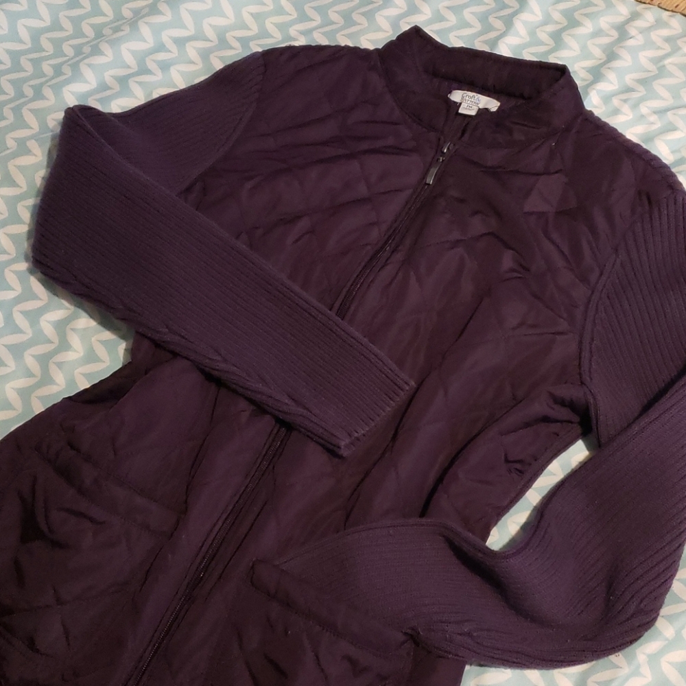 Purple Croft and Barrow sweater jacket